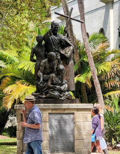 Statue of Father Pedro Camps at Cathedral Basilica of St. Augustine